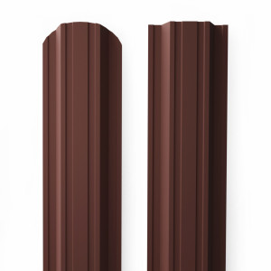 Металлический штакетник Plaza 125 RAL 8017 Шоколадно-коричневый