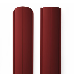 Металлический штакетник Rondo 129 0.45 мм RAL 3011 Красно-коричневый