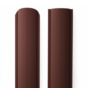 Металлический штакетник Rondo 129 0.45 мм RAL 8017 Шоколадно-коричневый