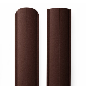 Металлический штакетник Rondo 129 0.45 мм RAL 8017 Шоколадно-коричневый текстурированный